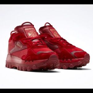 Cardi B Reebok Burgundy Classic Leather Women’s Shoes Sneakers